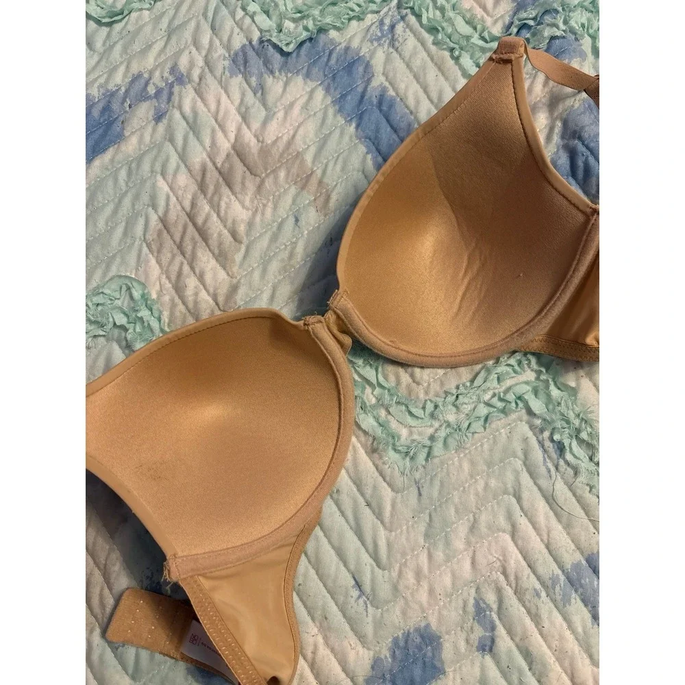 No Boundaries Beige Padded‎ Underwire Demi Bra, Size 34D